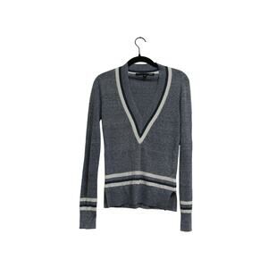 Veronica Beard  V Neck Blue Pullover Sweater Size XS